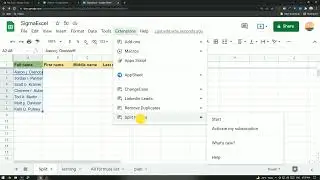 split formula vs split name extension