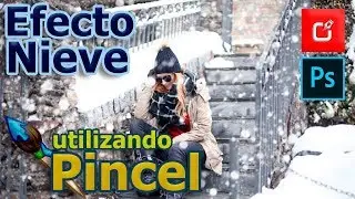 🔴FANTÁSTICO¡¡ Snow effect in PHOTOSHOP | with the Brush Tool⭐⭐⭐⭐⭐