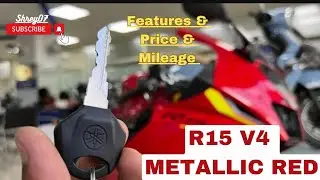 R15 V4 Metallic Red(2023)😍 | Quick Review || Features || Price || Mileage