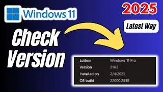 How to Check Windows Version on Windows 11 Laptop  (2025 Full Guide)