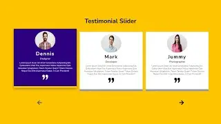 How to Create Hover effect Testimonial slider using HTML CSS & JavaScript