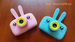 Детский цифровой фотоаппарат Zoo Kids Camera мишка зайчик с ушками (силиконовый чехол) 12Мп Обзор