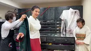 ASMR My First Kimono with 79 years old SENIOR KIMONO specialist in Tokyo, Japan (Soft spoken ASMR)