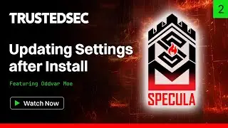 Specula – Updating Settings after Install (Video 2)