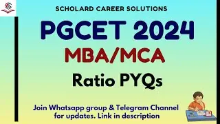 Ratio : Previous Year Questions | PGCET 2024 for MBA/MCA | #pgcet2024 #mbaentrance #mcaentrance