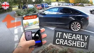 is ACTUAL Smart Summon in the UK? - Tesla Full Self Driving Test