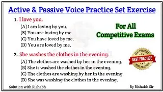 Active and Passive voice Practice set | Active and Passive voice exercise | Active and Passive voice