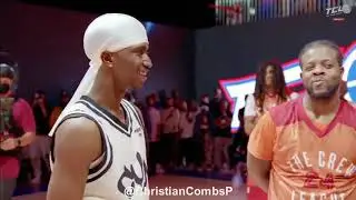 Christian King Combs playing basketball with CYN vs Rowdy Rebel & Pardison Fontaine THE CREW LEAGUE