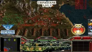 China Tank 1 vs 7 China Tanks Generals - Command & Conquer Generals Zero Hour (Big Hunter Games)