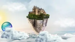 Photo Manipulation in Canva Pro Tutorial FLOATING ISLAND