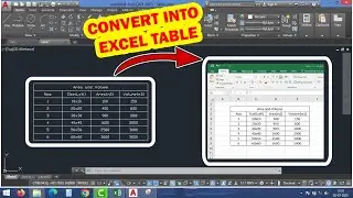 How to Convert AutoCAD Table into Excel Table