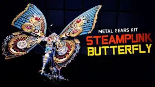 My Build a Steampunk Gears Butterfly with Music Box | Kisss 3D Metal Puzzle | Timelapse