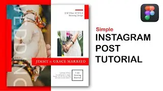 Social media post design in Figma | Figma Tutorial