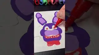 Drawing BONNIE from FNAF😱 DRAWING on PUZZLE🧩