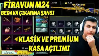 BEDAVA 7 SEVİYE FİRAVUN M24 ALABİLİRSİN / PUBG MOBİLE PREMİUM VE KLASİK SANDIK AÇILIMI