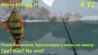 Красноперка и окунь на плато великанов. Где? Как? На что?  #72.  Прохождение Atom Fishing II