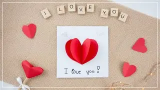 Make a DIY heart greeting card | Gift idea for Valentine's Day or Mother's Day