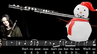 Sia -  Snowman  -  Play Along Flute Tutorial