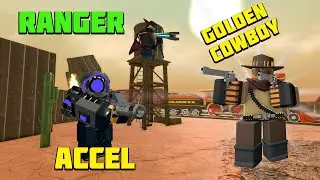 SOLO BADLANDS 2: Accel, Golden Cowboy, Ranger - Roblox Tower Defense Simulator