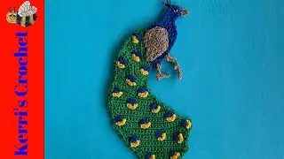 Crochet Peacock Tutorial - Crochet Applique Tutorial
