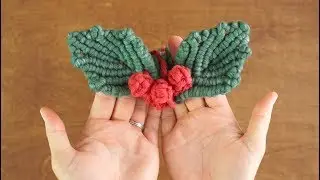 12 Days of Christmas! Day 6: DIY Macrame Holly Berries Decoration