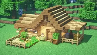 How to Build a Modern Farmhouse in Minecraft - Minecraft House Tutorial