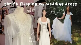 Making my Wedding Dress from a THRIFTED wedding dress 💍👰‍♀️