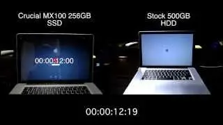 Crucial MX100 SSD vs Standard Macbook Pro HDD