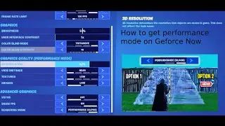 How to get performance mode on GeForce Now.