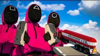 Cars vs Squid Game Guards | Teardown