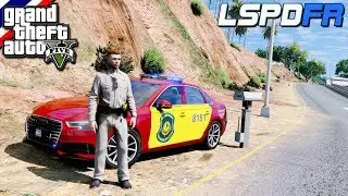GTA V - LSPDFR มาเป็นตำรวจในเกม GTA V ตํารวจทางหลวง กับภารกิจกล้องตรวจจับความเร็วรถ 