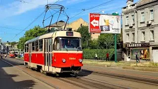Татра т-3 5851 по 16 маршруту прибивает на ул. добрынинская г. Киев