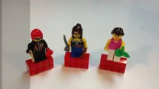 LEGO Magnet gear set 852948 Female Minifigures - Dyna Mite, Pirate Girl, Town Girl from 2010