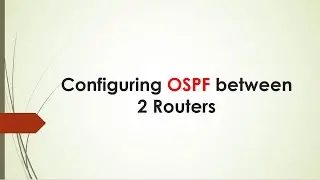 Configuring OSPF Between 2 Routers in eve-NG LAB | English