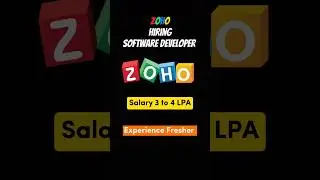 Zoho Corporation Hiring Software Developer #shorts