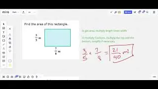 Area of a rectangle with fractional side lengths