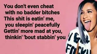 Cardi B - Thru Your Phone -  Lyrics