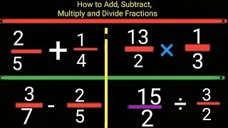 How to add, subtract, multiply and divide fractions