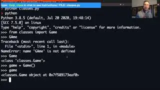 Python Basics - Classes and Object Oriented Design - Session 10