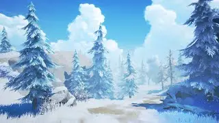 Unreal Engine Stylized Snow and Pines | SHOWCASE