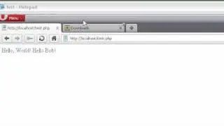 PHP Tutorial Video 4: First PHP Application, Hello World.  Echo Statements and Strings