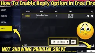 Free Fire Replay Options Not Showing | Free Fire New Replay System | Reply Options Problem Solve 🤔