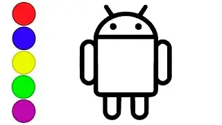 How to draw android man | Drawing, Painting, Coloring for Kids & Toddlers