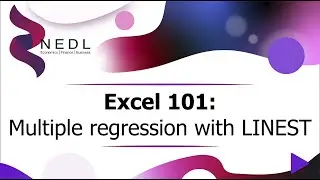 Excel 101: Multiple regression with LINEST