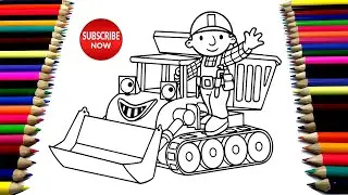 Let's learn to draw Excavator and coloring for kids🐰🌈Belajar Menggambar dan Mewarnai untuk Anak🐰🌈