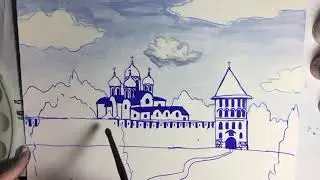 17.03.20 Online Russkaya Akademia Clase de pintura con Marina 1