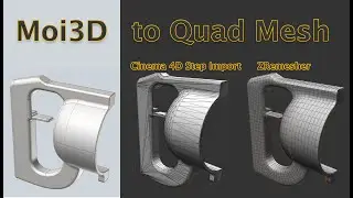 Moi3D to Cinema4D to QuadMesh