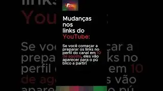 Atualizações em Links no YouTube.