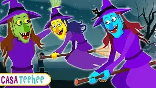 TRÊS PEQUENAS BRUXAS | Músicas Halloween divertido | Scary Nursery Rhymes | Casa Teehee