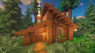 Майнкрафт | Как построить лесной дом. Minecraft | How to build a forest house.